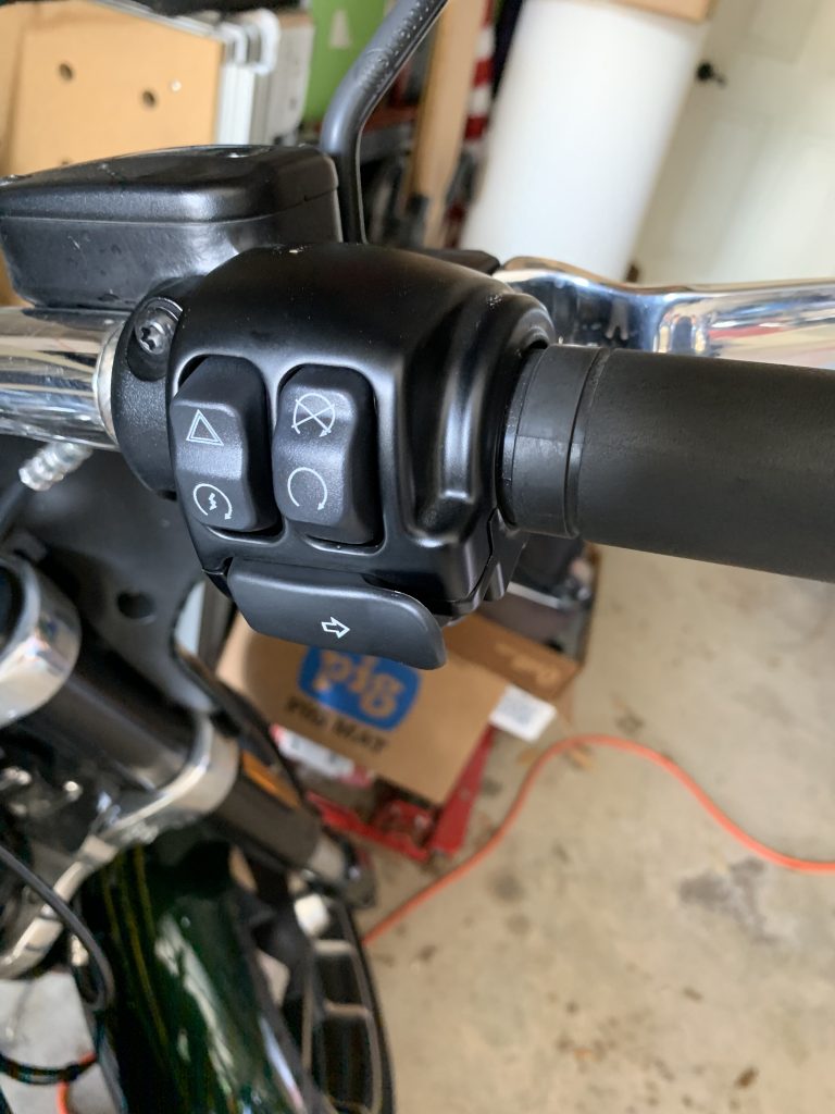 Right extended switch cap installed on the FLSB Sport Glide.